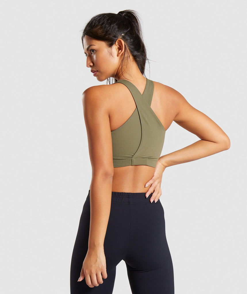 Gymshark Ark Sports Bra Khaki Gymshark