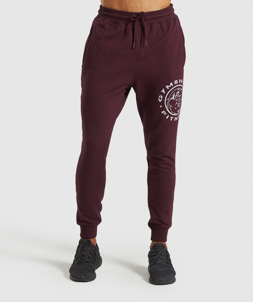 Gymshark Legacy Plus Joggers Dark Red Gymshark