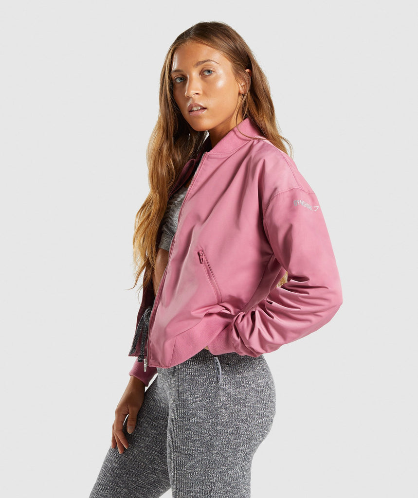 Gymshark Lo Bomber Jacket Dusky Pink Gymshark