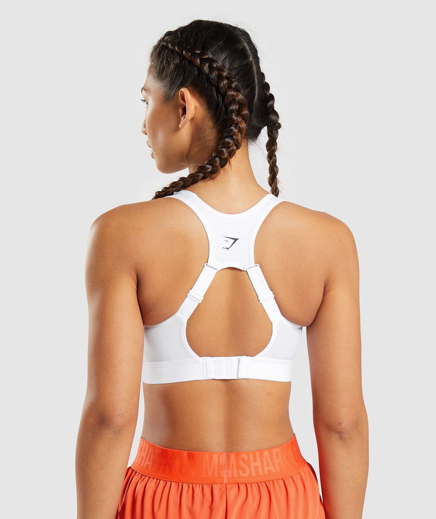 Gymshark Open Back Sports Bra White Gymshark