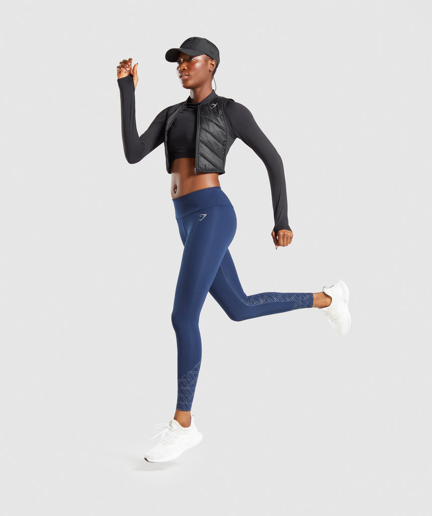 Gymshark Speed Leggings Navy Gymshark