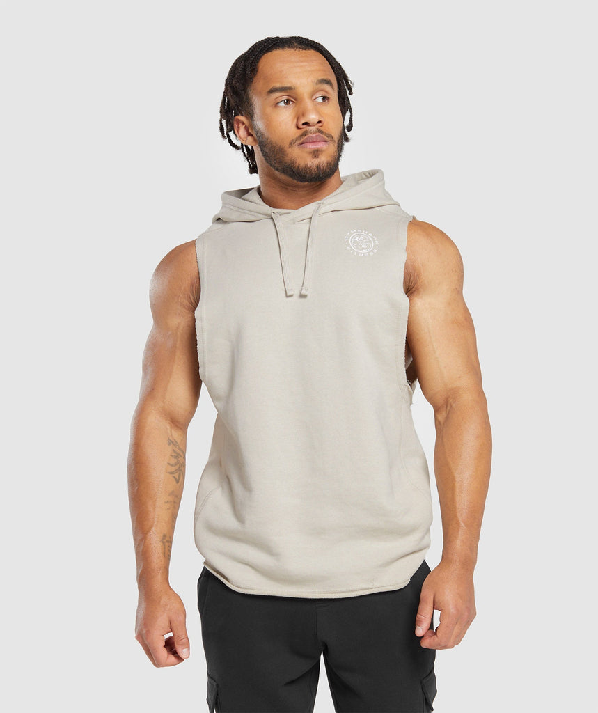 Gymshark Legacy Drop Arm Hoodie - Pebble Grey 1