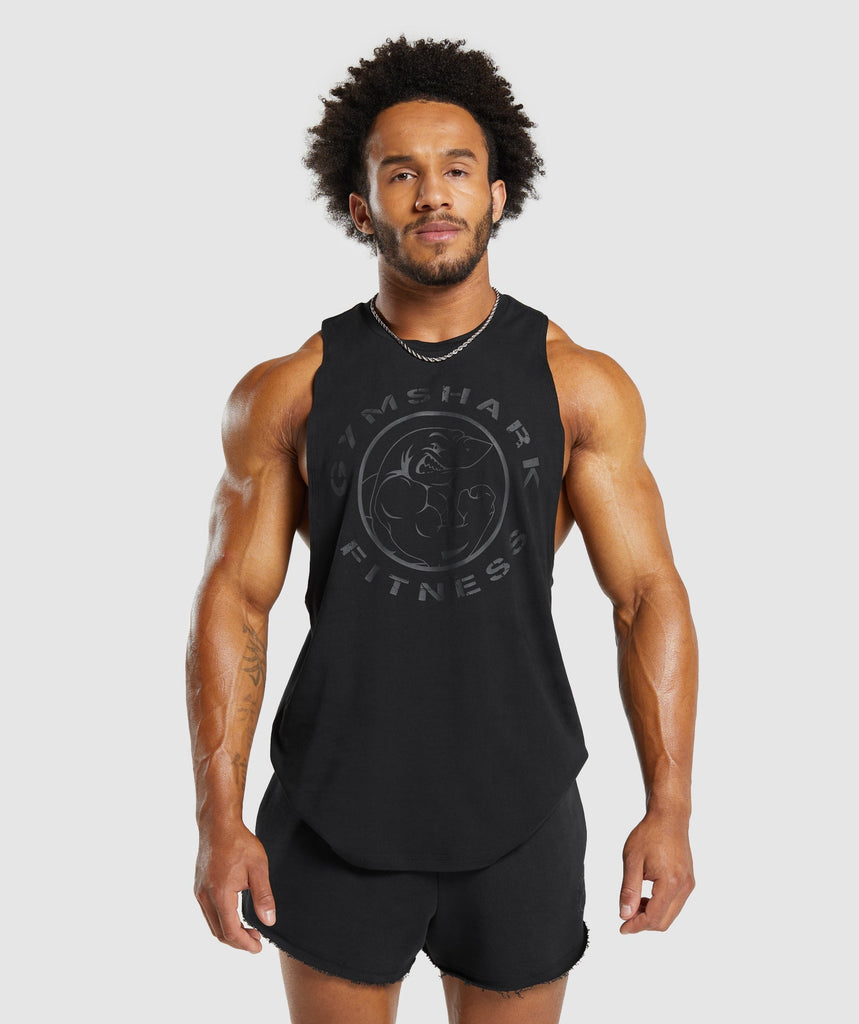 Gymshark Legacy Drop Arm Tank - Black 1