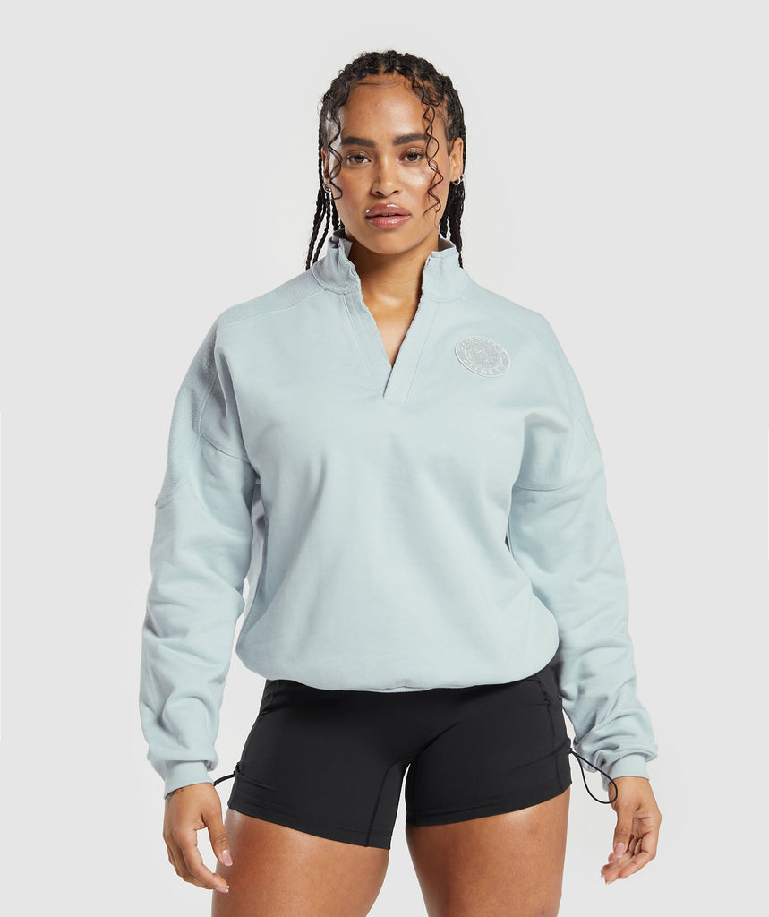 Gymshark Legacy Oversized Sweatshirt - Fresh Blue 1