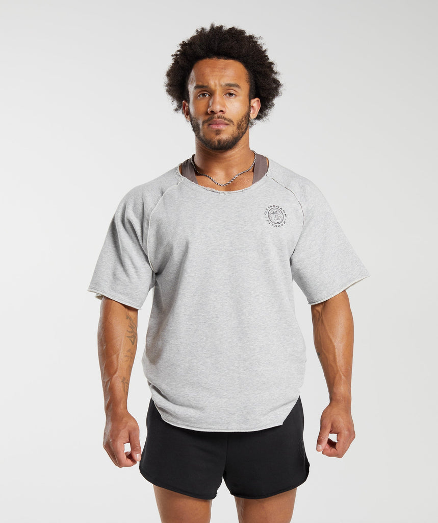 Gymshark Legacy Rag Top - Light Grey Marl 1