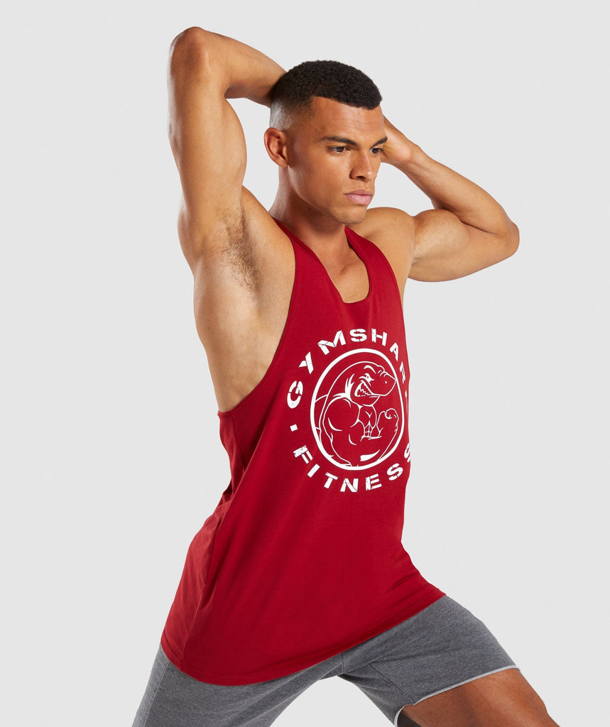 Gymshark Legacy Stringer - Full Red | Gymshark