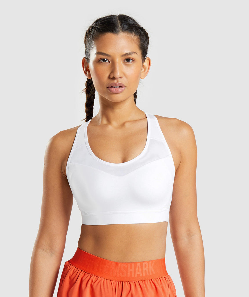 Gymshark Open Back Sports Bra White Gymshark