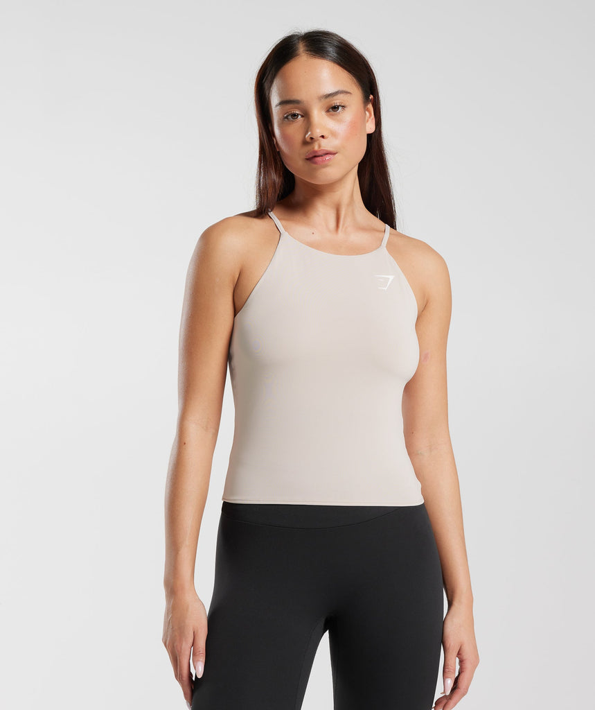 Gymshark Training Cami Tank Mushroom Brown Gymshark